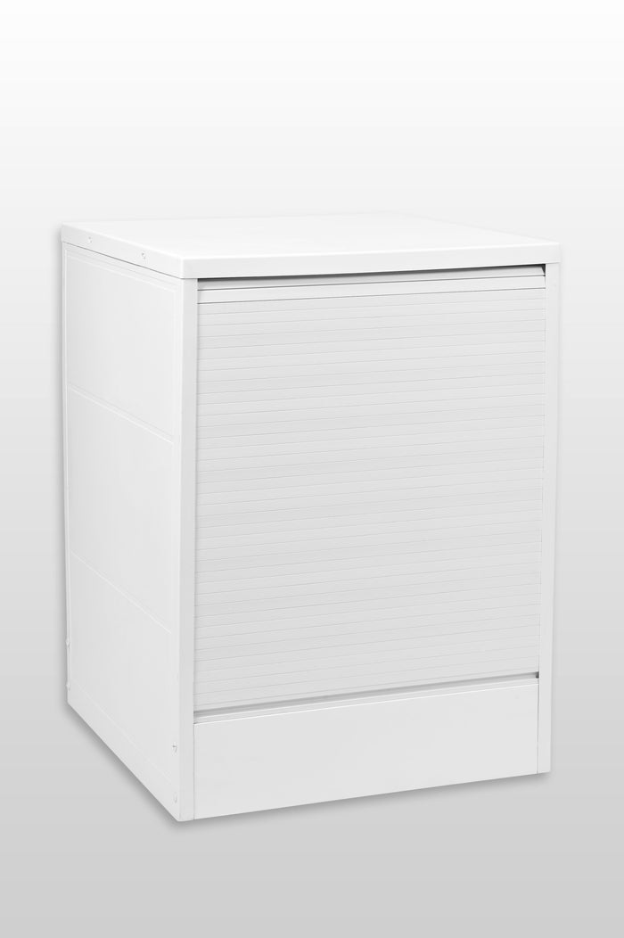 Coprilavatrice con serranda verticale bianco