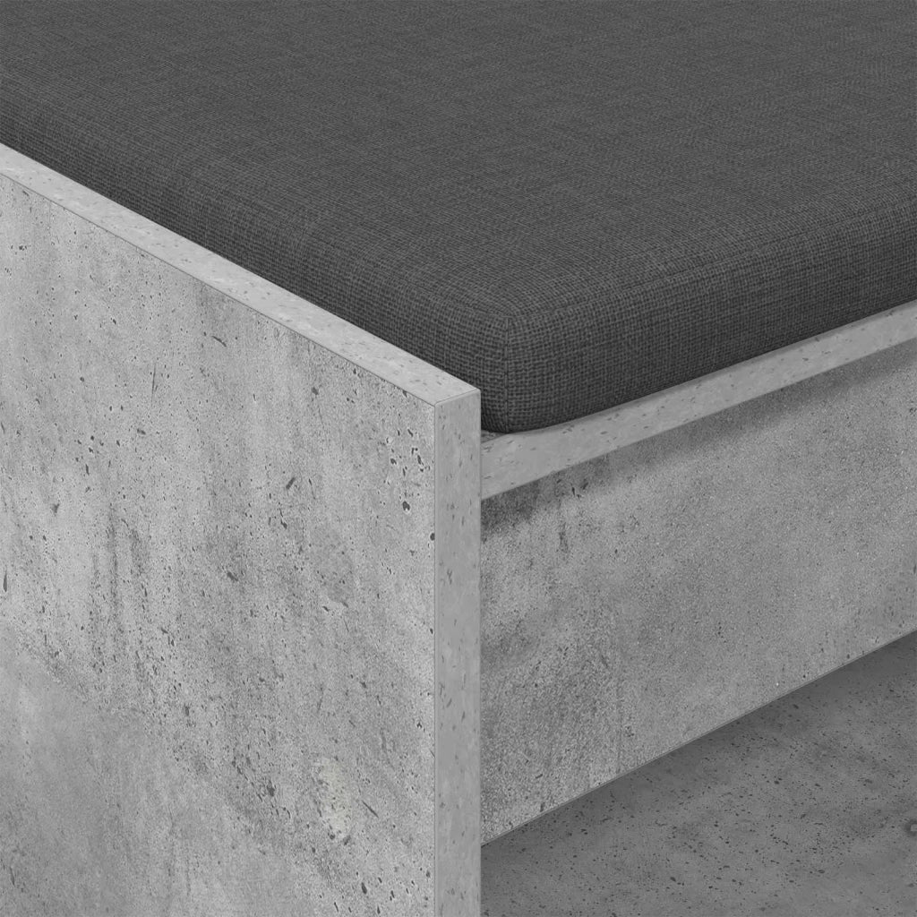 Panca per ingresso con cuscino Grigio Cemento 63 x 38 x 45 cm 891571