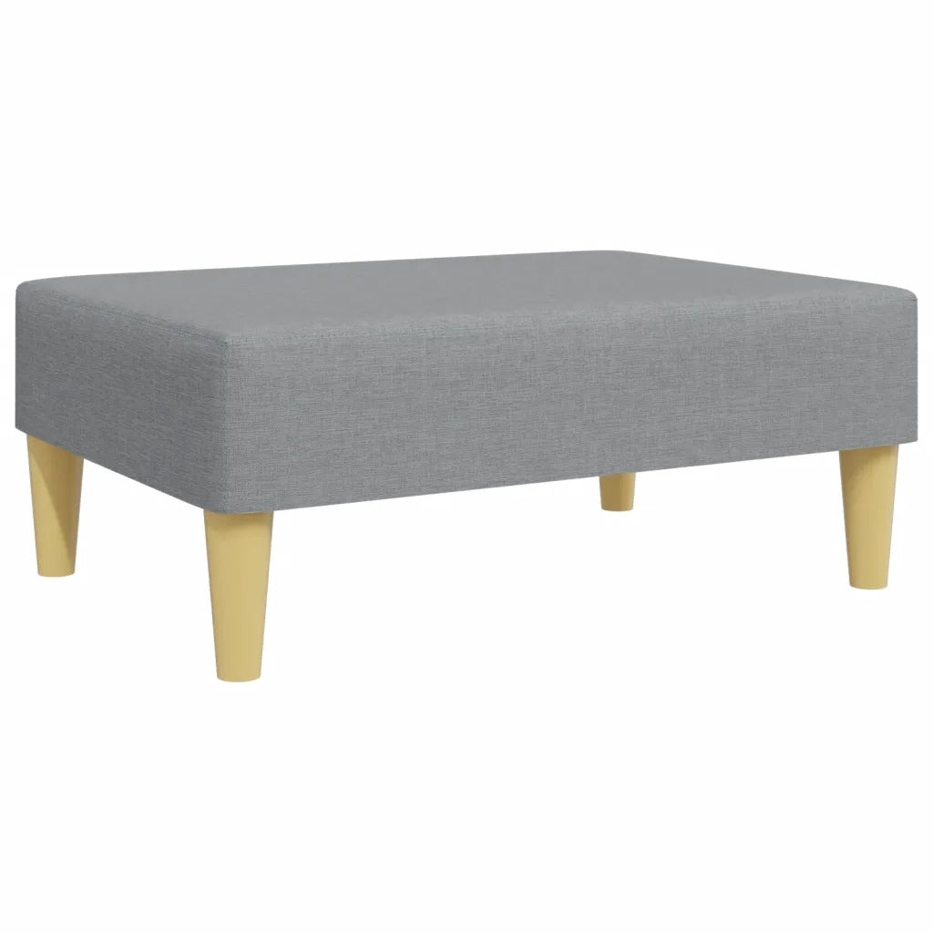 Divano Letto a 2 Posti con Poggiapiedi-Sofa Letto 2 Posti-Daybed Grigio Chiaro in Tessuto 803763