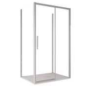 Box Doccia 3 Lati 80x140x80 cm 1 anta Scorrevoe in Cristallo trasparente 6mm H195 Bonussi eliane