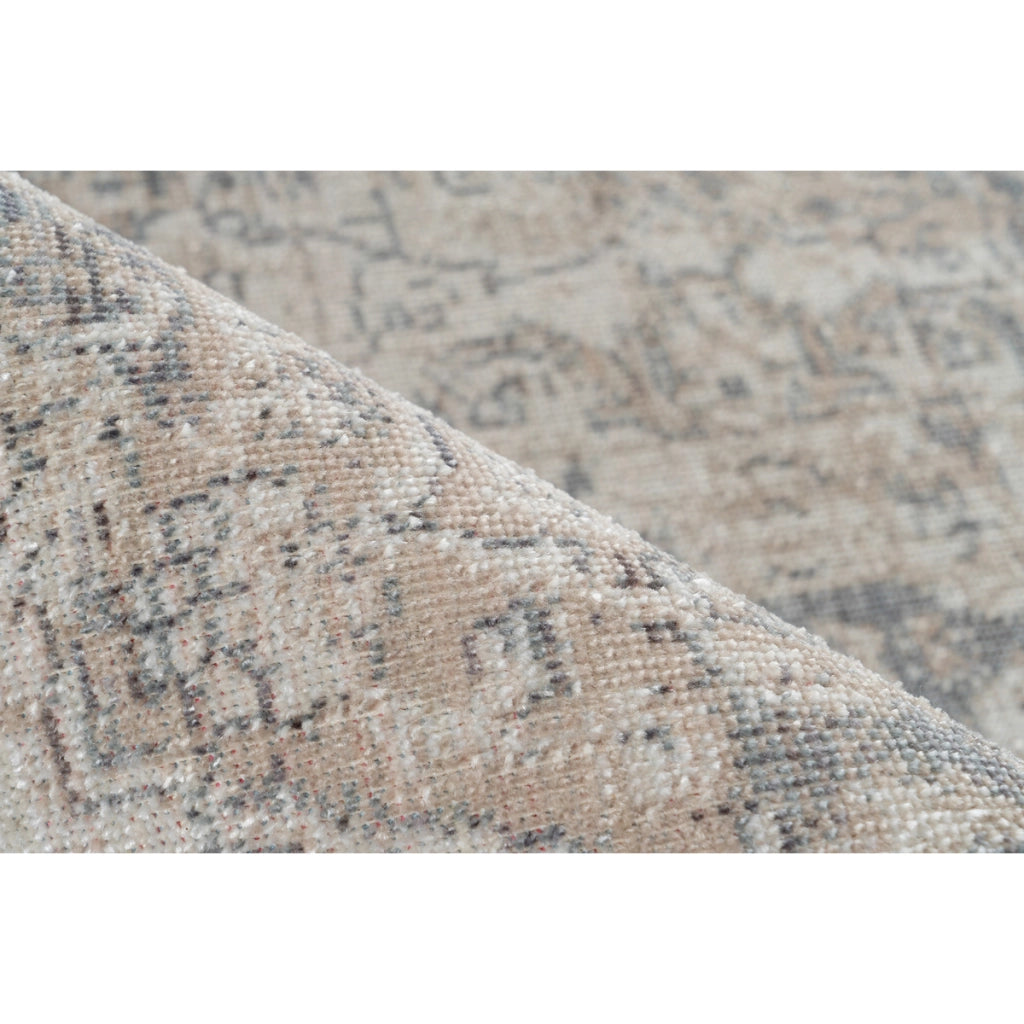 Tappeto Vintage Milan 100 in Grigio e Beige