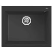 Lavello Elleci Incasso 1 vasca 61x50 Quadra 110 Granitek Nero LGQ11040