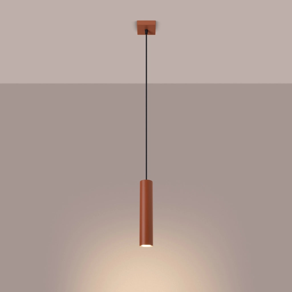 Lampada a sospensione LAGOS 1 rosso ocra