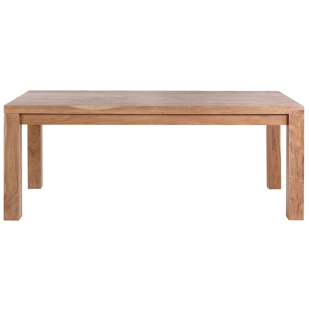 Tavolo da pranzo in legno chiaro in legno massello di acacia 180 x 90 cm tradizionale country