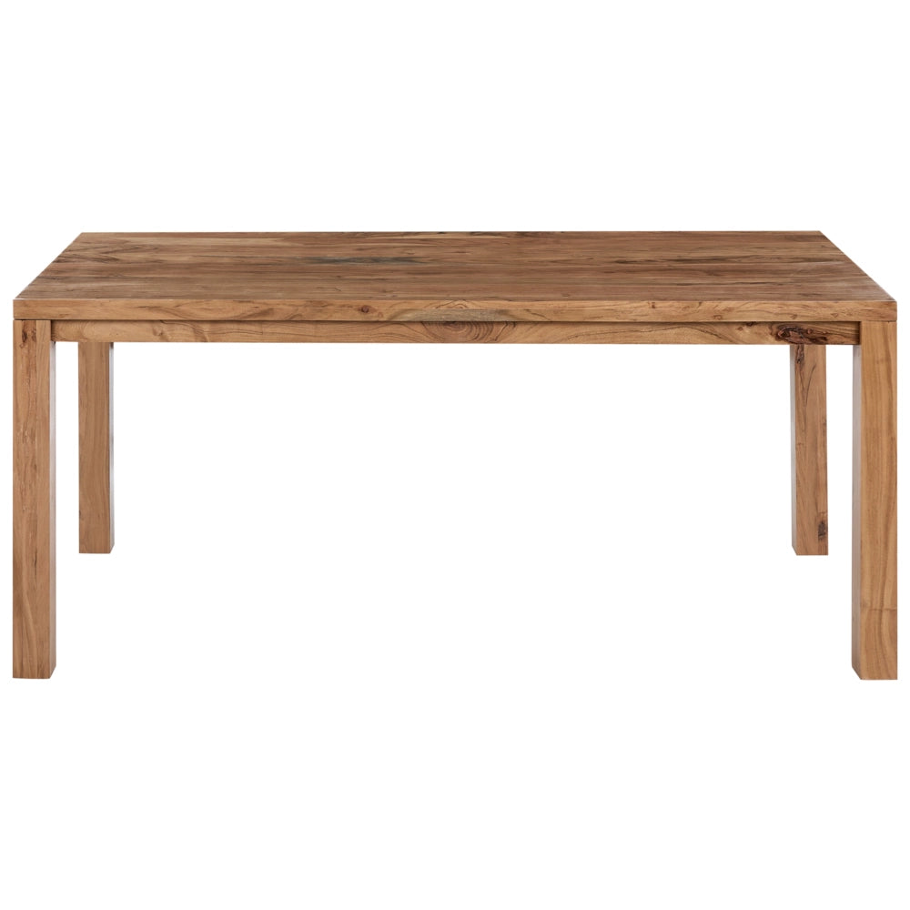 Tavolo da pranzo in legno chiaro in legno massello di acacia 180 x 90 cm tradizionale country