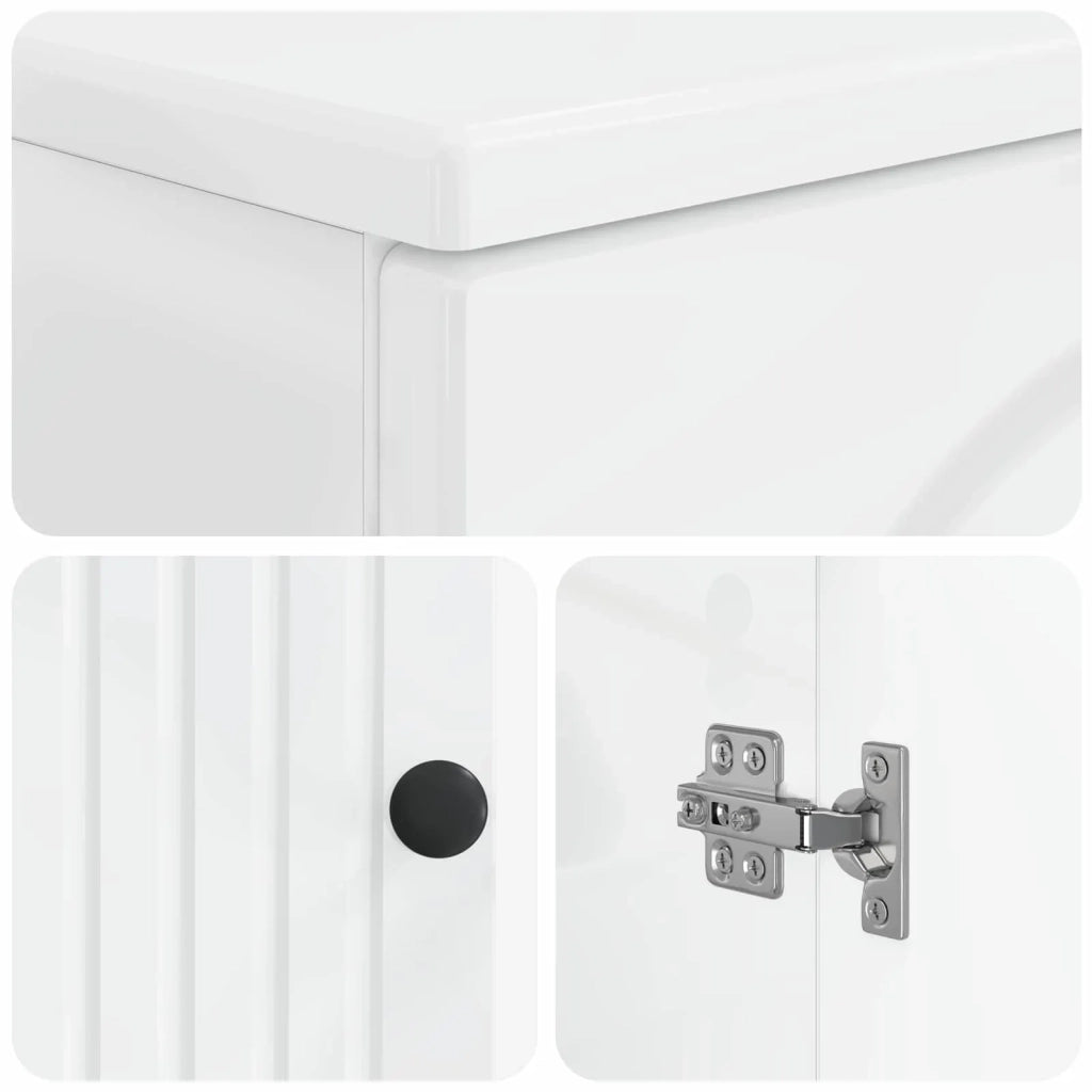 Armadio per Lavabo da Bagno ALKMAAR Bianco Lucido 896129