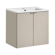 Set da bagno AOKI: mobile sottolavello con armadietti 60cm + lavabo incassato bianco
