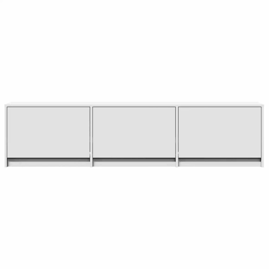 Mobile TV con LED Bianco 165 x 34 x 40 cm Legno ingegnerizzato