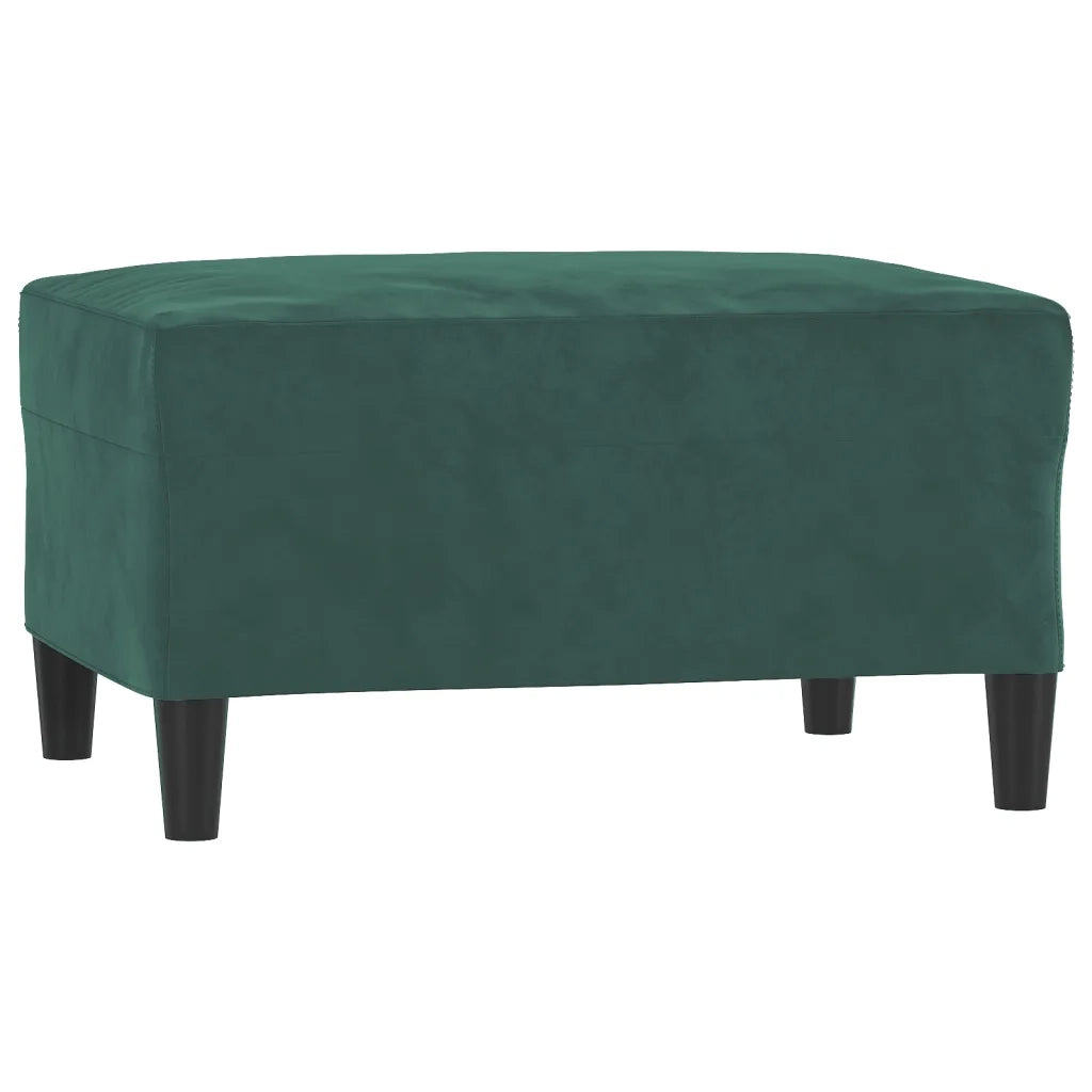 Set di Divani 4 pz con Cuscini Verde Scuro in Velluto