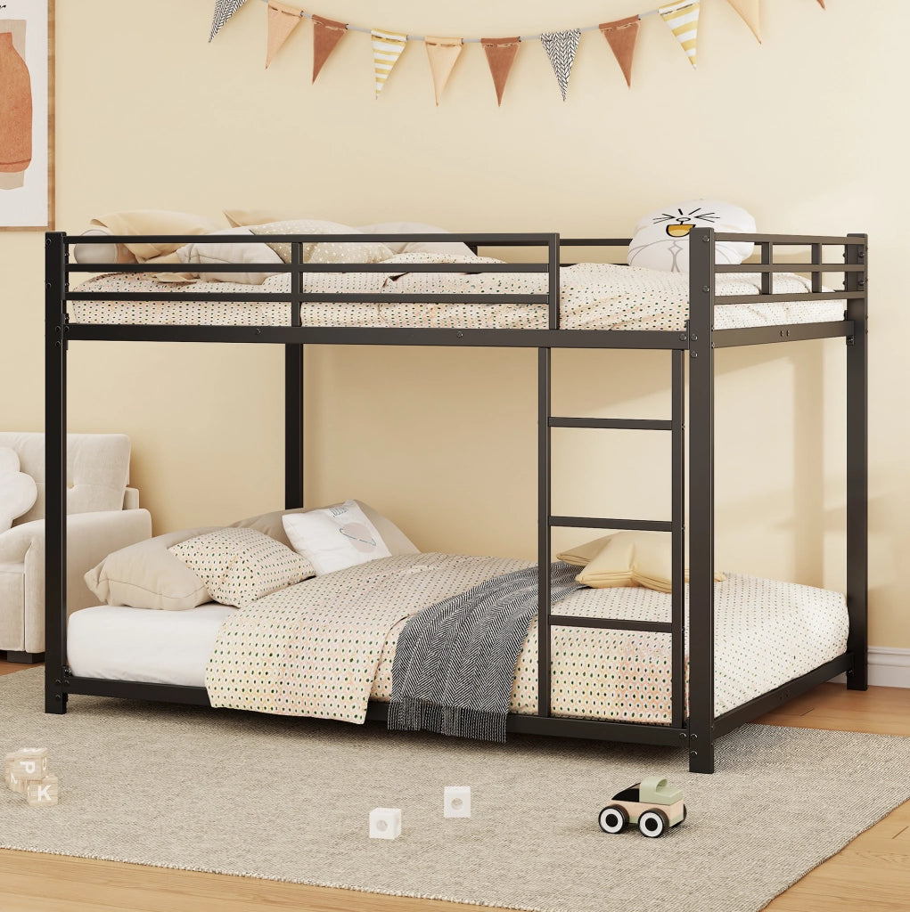 Letto a castello in metallo 140x200 cm nero