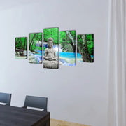 5 pz Set Stampa su Tela da Muro Buddha 200 x 100 cm 241589