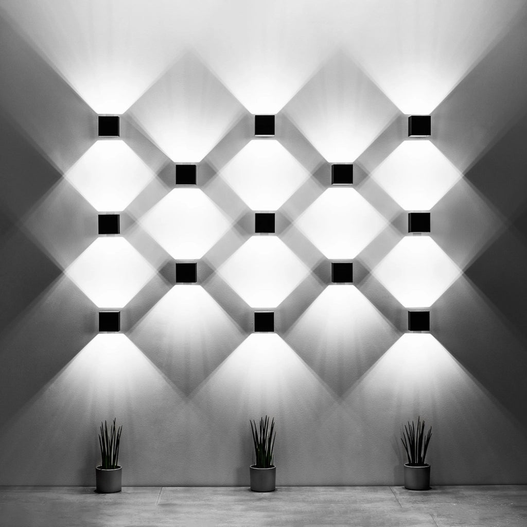 Applique TETRIS 1 luce nera alluminio Pure Lume G9 PU.0057