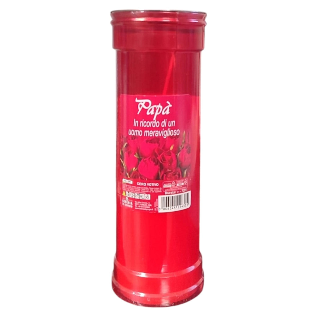 CERO LUMINO VOTIVO H18 CM PER PAPA'