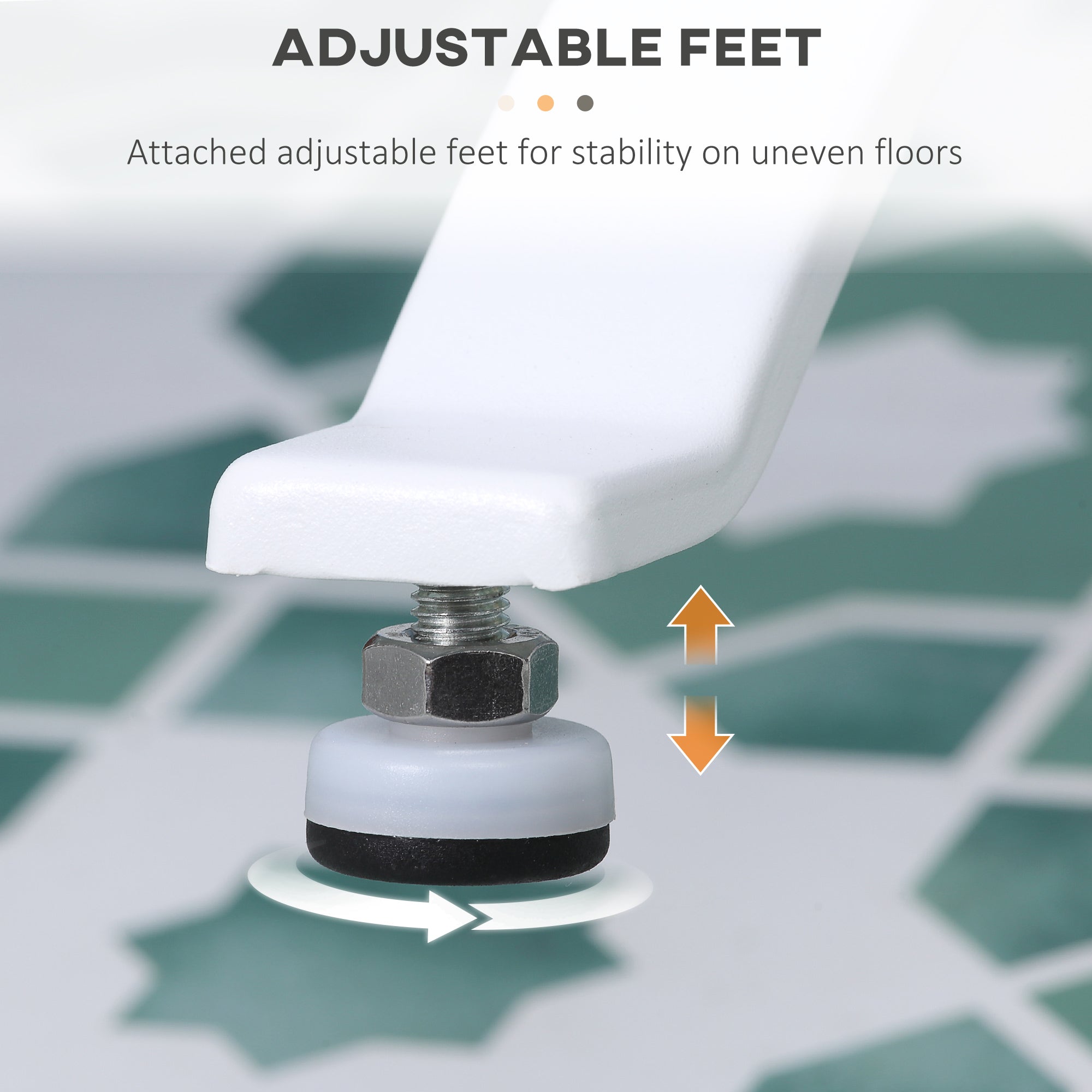 Scaldasalviette Elettrico 8 Barre 50x45x80 cm in Acciaio al Carbonio Bianco