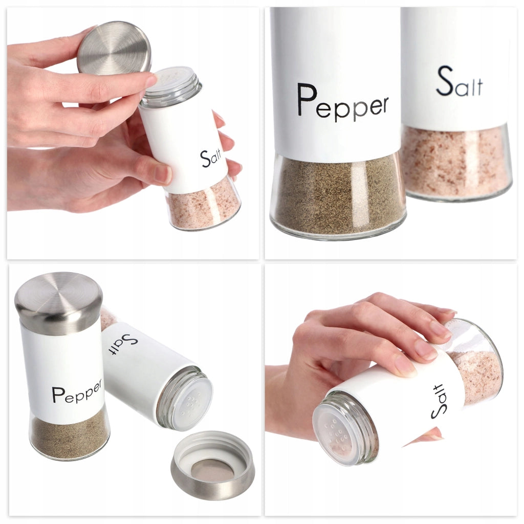 Set di saliera e pepiera KADAX, 2 contenitori in vetro da 150 ml.