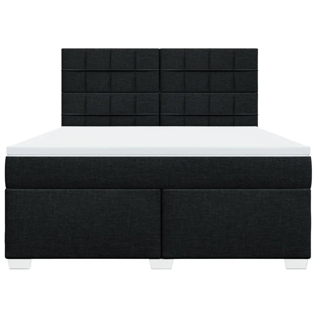 Giroletto a Molle con Materasso Nero 180x200 cm in Tessuto 3292869