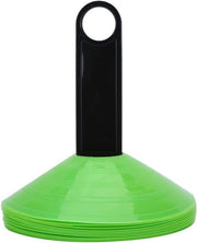 Accessori di allenamento per calcio - Kegli di allenamento - Pratici - 10 pezzi - Verde - Allenamento della velocità - Agilità - Accessori di allenamento - Per giocatori di calcio - Per uso domestico