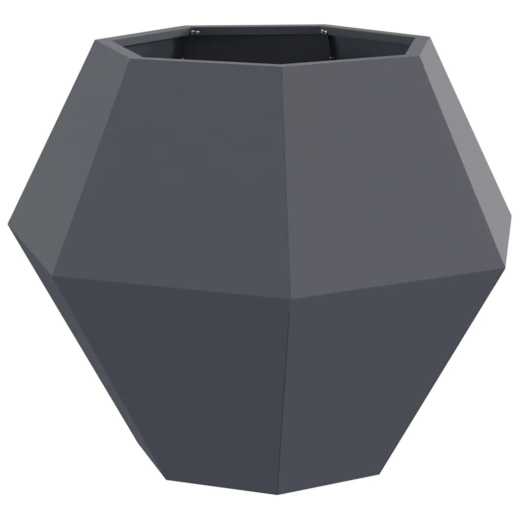 Fioriera | Cassetta per fiori | Vaso Antracite 75 x 75 x 60 cm Acciaio