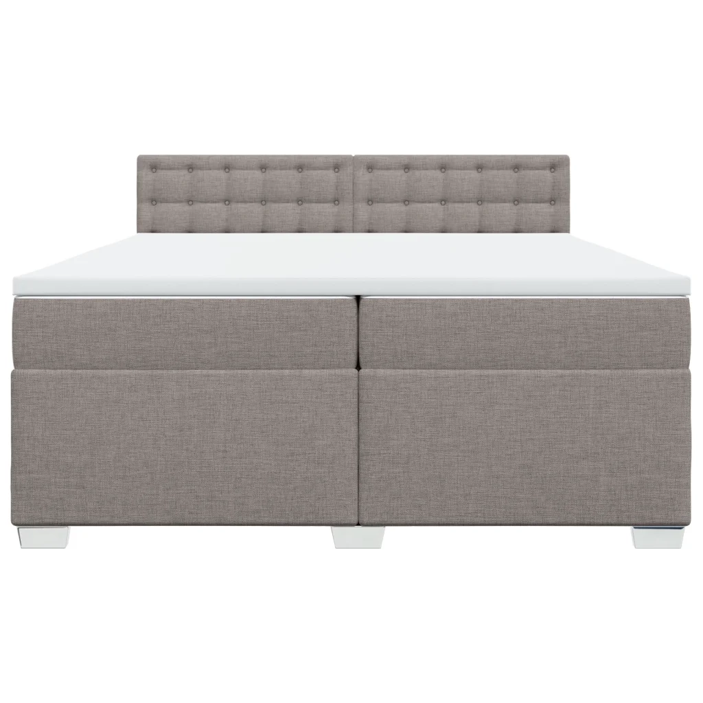 Giroletto a Molle con Materasso Tortora 200x200 cm in Tessuto 3286013