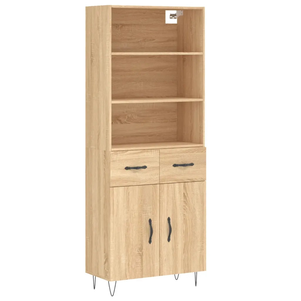 vidaXL Credenza Rovere Sonoma 69,5x34x180 cm in Legno Multistrato
