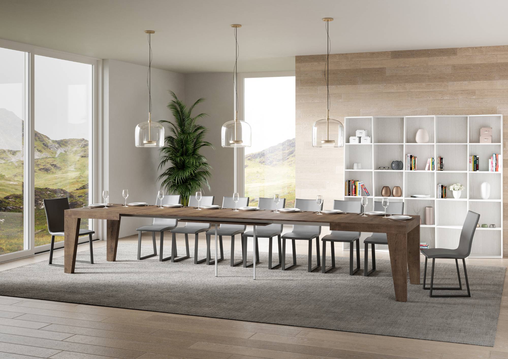 Tavolo Allungabile 120/380x90 cm Naxy Noce