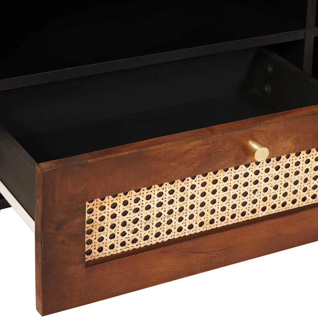 Mobile TV Marrone 80 x 33,5 x 46 cm Legno di mango massello 4018897