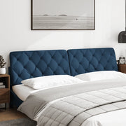 vidaXL Cuscino Testiera Blu 200 cm in Tessuto