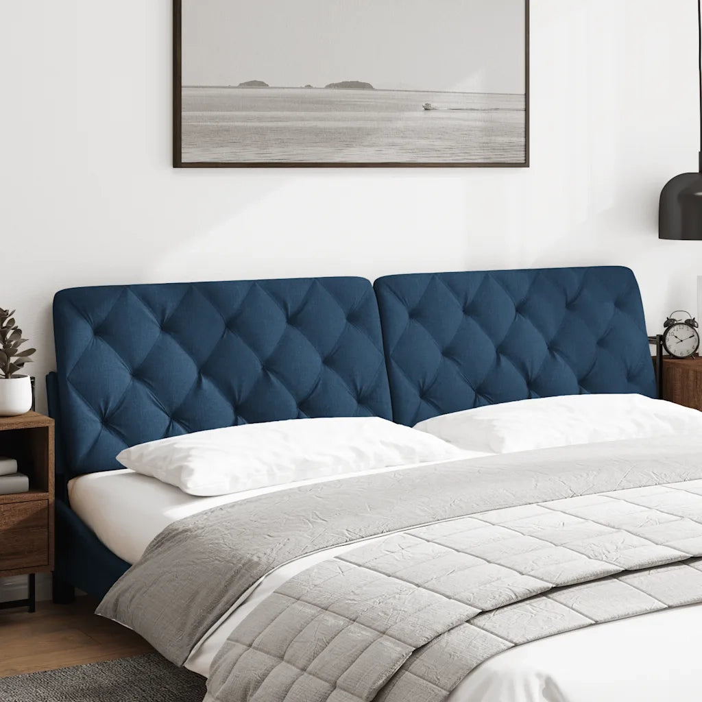 vidaXL Cuscino Testiera Blu 200 cm in Tessuto