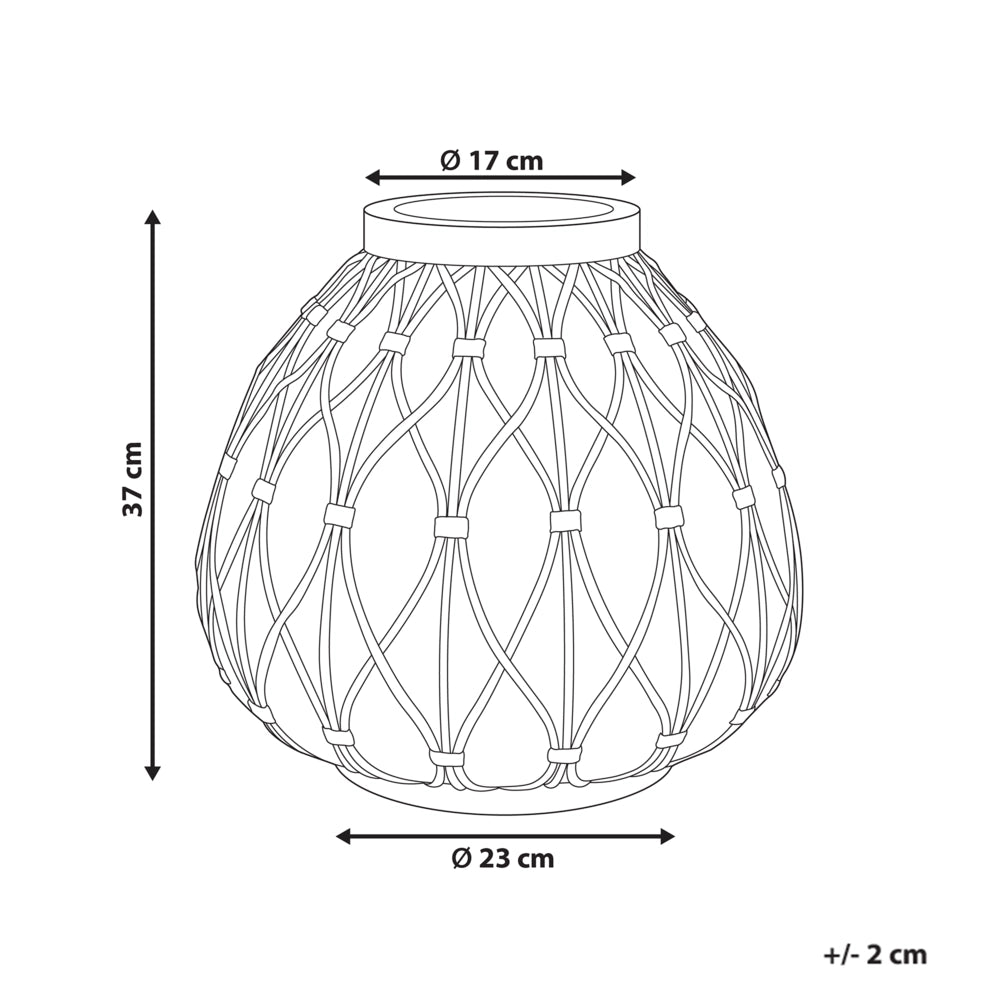 Vaso di fiori marrone chiaro per esterni e interni Boho