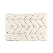 Tappeto Bagno Antiscivolo In Cotone Effetto Rilievo Assorbente, Morbido, Lavabile in Lavatrice 50x80 / 60x120 cm Bianco - 50x80 cm