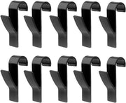 10 Pezzi di Ganci per Radiatori Sferici - Supporto per Asciugamani - Ganci per Bagno in Plastica Duratura - Nessuna Fissazione Necessaria per l'Appoggio di Asciugamani e Kimoni (Nero)