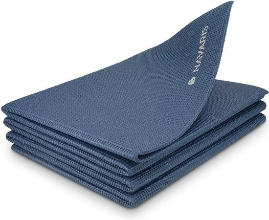 Mat di yoga portatile per viaggio - Mat di ginnastica da 4 mm - Mat anti-slip per yoga, pilates e fitness - Adatto per interni ed esterni