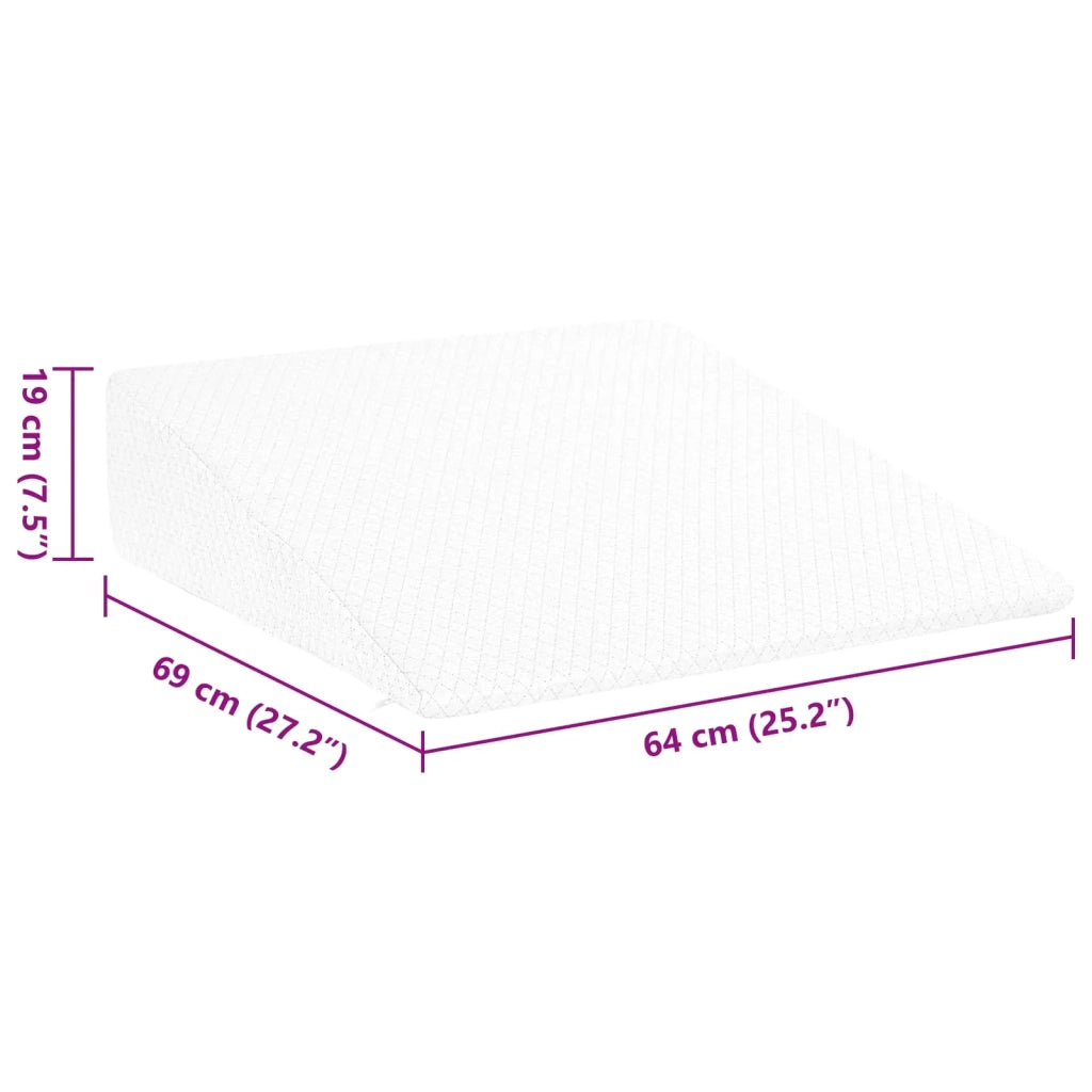 Cuscino a Wedge Bianco 69 x 64 x 19 cm Schiuma Memory CFW2067975