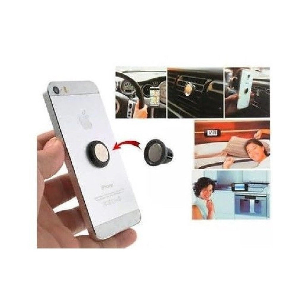 Trade Shop - Supporto Magnetico Porta Smartphone Da Auto Per Bocchette Aria Cellulare Doppio -