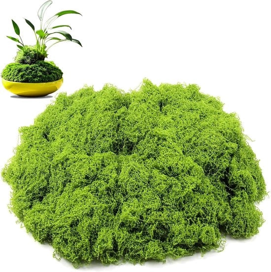 Set di piante artificiali premium 50g per esterno in verde - Decorativo muschio per hobby e modellismo - Decorazione di muschio artificiale per giardino e casa - Finte piante verdi