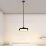 Trade Shop - Lampadario A Sospensione Led 40w Nero Cerchio Tondo Moderno Minimal Luce 4000k 32897 -