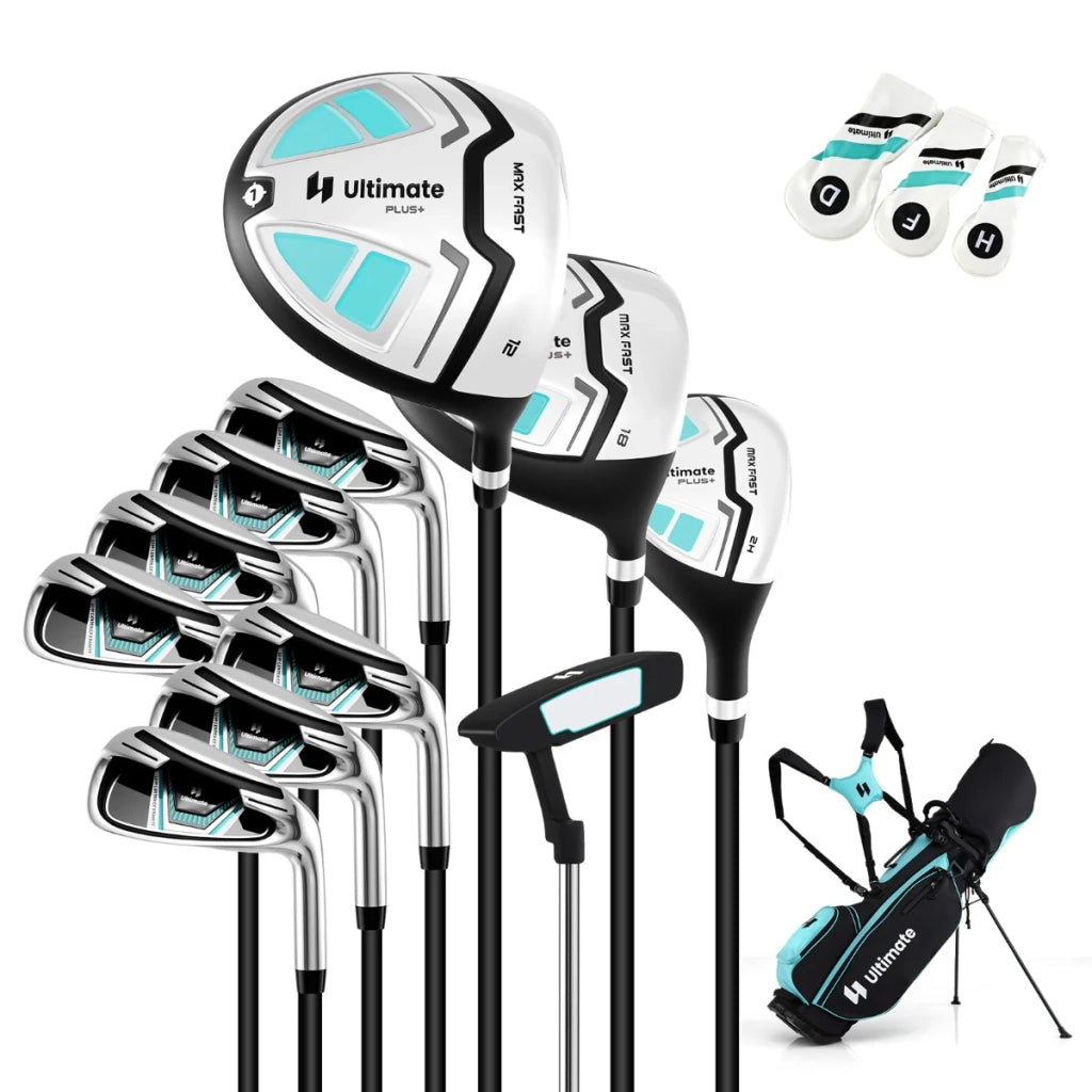 Set completo di 15 mazze da golf da donna 87 x 28 x 20,5 cm con elegante borsa treppiede in nylon verde 20_0013583