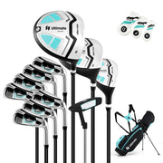 Set completo di 15 mazze da golf da donna 87 x 28 x 20,5 cm con elegante borsa treppiede in nylon verde 20_0013583