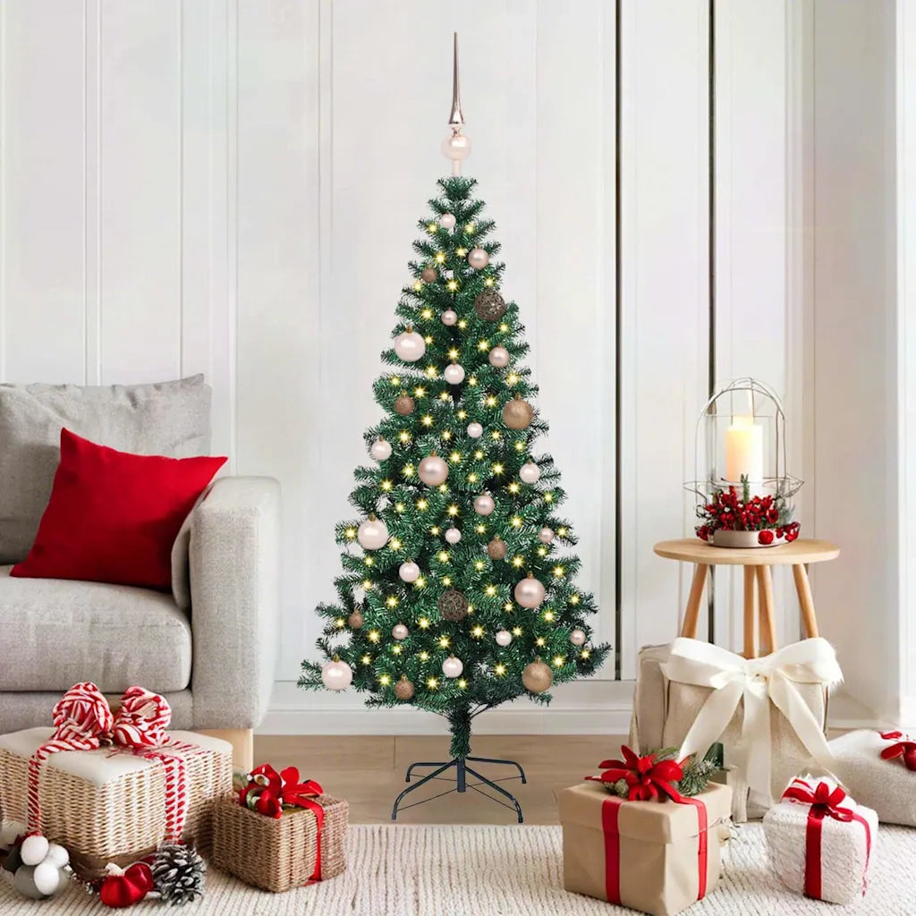 Albero di Natale | Decorazioni natalizie artificiale con luci integrate Verde 150 cm