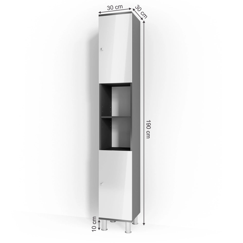 Mobile bagno alto Fynn Antracite 30 x 190 cm Vicco