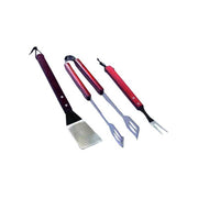 Set P/Barbecues Sandrigarden 3 Pezzi Manico Legno Acc. Inox
