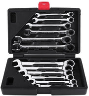 Set di chiavi a stella 12 pezzi - 8-19 mm - Chiave a rasoio flessibile - Cromo-vanadio - Incluso contenitore di trasporto - Resistenti agli urti - Set di chiavi a stella