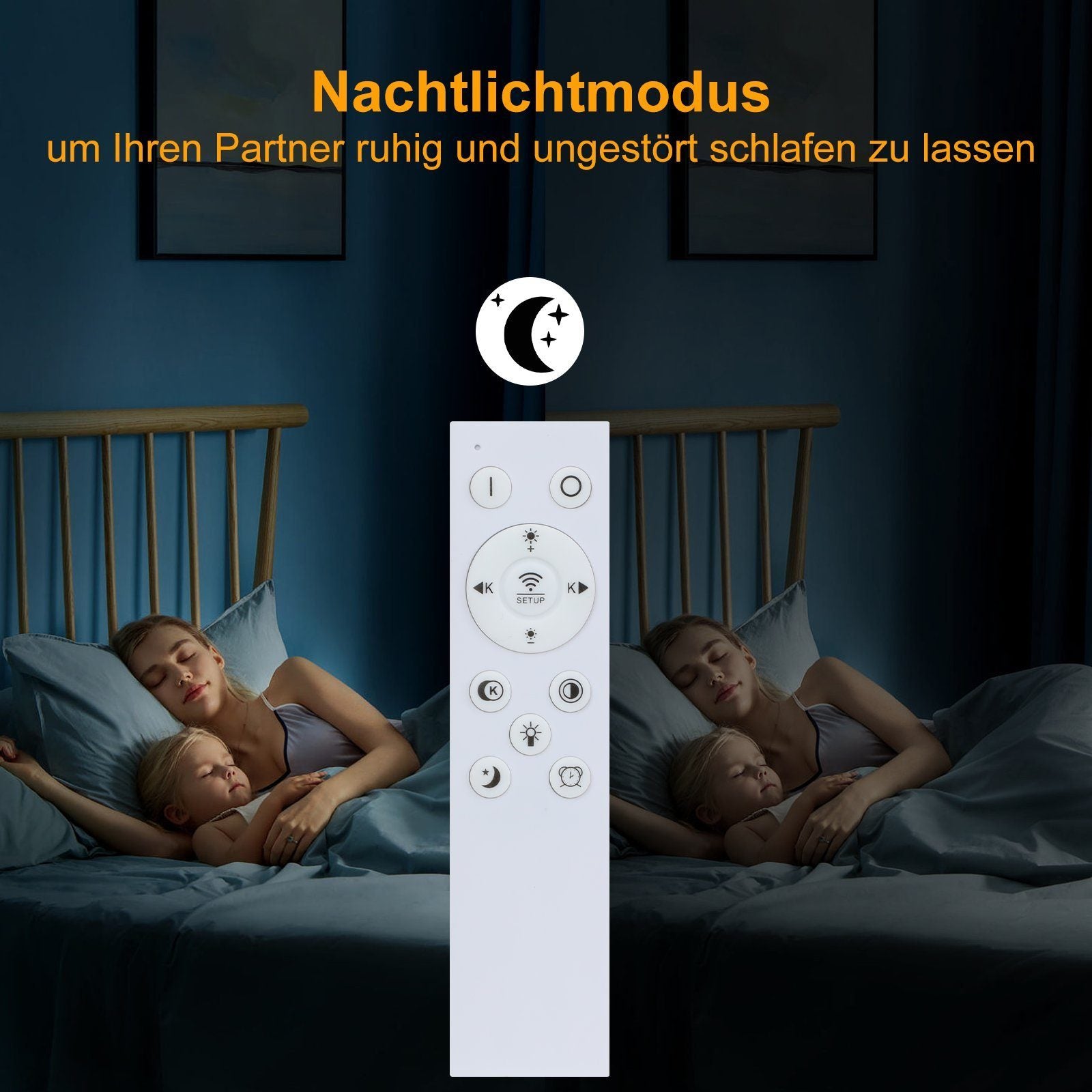 ZMH Lampada da soffitto LED moderna metallo telecomando 2 luci per camera letto
