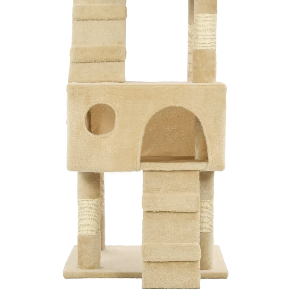 Albero per Gatti con Tiragraffi in Sisal 170 cm Beige CFW2721171