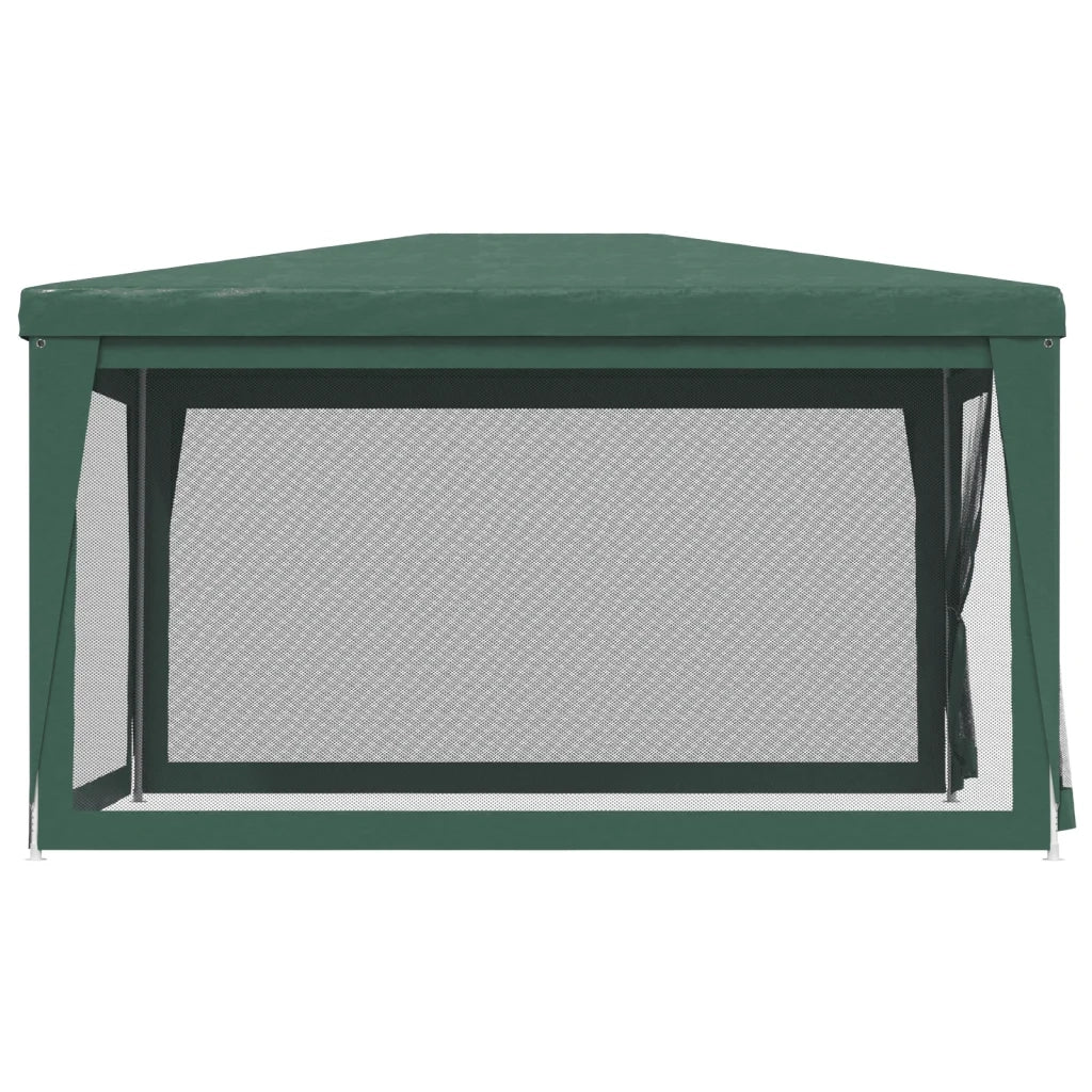 Tenda per Feste con 4 Pareti Laterali in Rete Verde 3x4 m HDPE cod mxl 50916