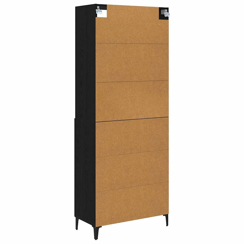 Credenza 2 pz Rovere nero 69,5 x 34 x 180 cm 3403591