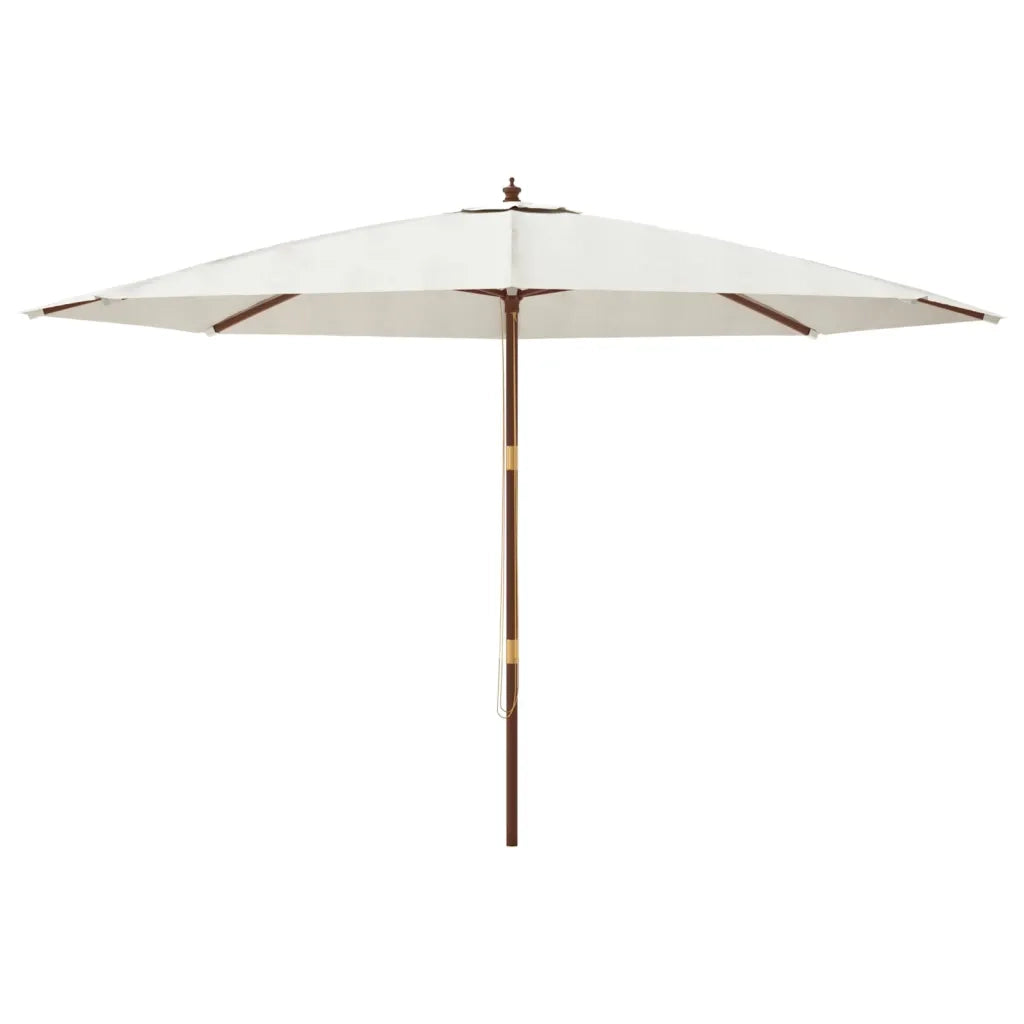 Ombrello | Parasolne da Giardino con Palo in Legno Sabbia 400x273 cm