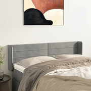 Testiera ad Orecchio Grigio Chiaro 147x16x78/88 cm in Velluto 3118956