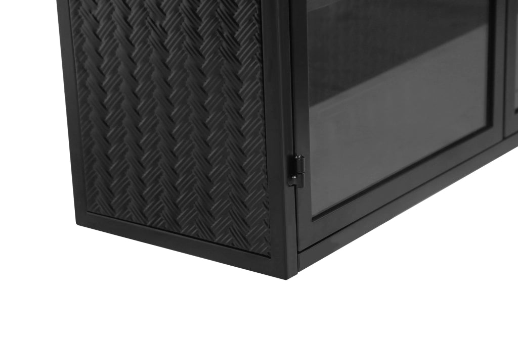 Credenza da parete moderna con ante in vetro