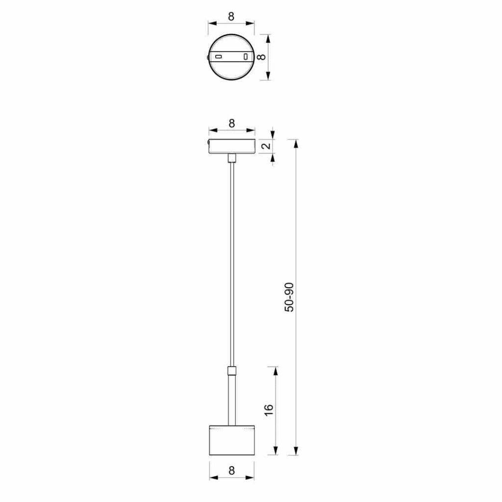 Lampada a sospensione Milagro Arena MLP7778 bianco/cromo